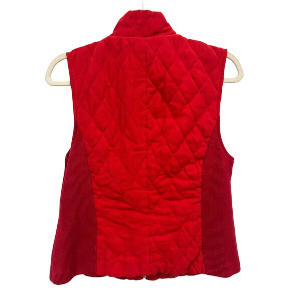 Relativity Full Zip Quilted Vest Size Large Ribbed Panel Sleeveless Outdoor Warm - Picture 2 of 6